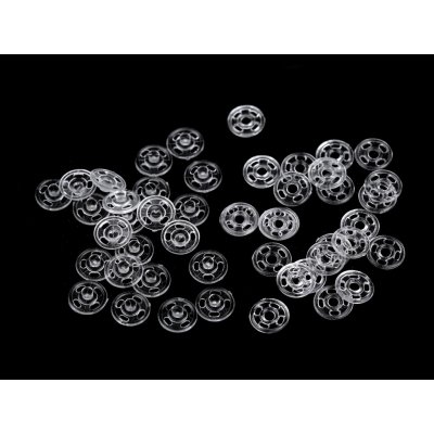 Plastové patentky / stiskací knoflíky transparentní Ø7 mm Varianta: transparent, Balení: 100 pár – Hledejceny.cz