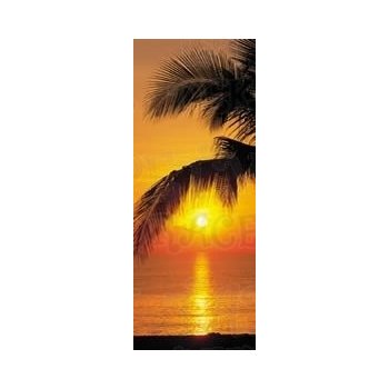 Komar 2-1255 Fototapeta moře Palmy Beach Sunrise Rozměr 92 x 220 cm