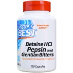 Doctor's Best Betaine HCl + Pepsin & Gentian Bitters hořec 120 kapslí – Hledejceny.cz