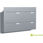 Poštovní schránka D-247 - pro zazdění s čelní deskou - lakovaná - RAL 7035 MAT. - SVĚTLE ŠEDÁ – Hledejceny.cz