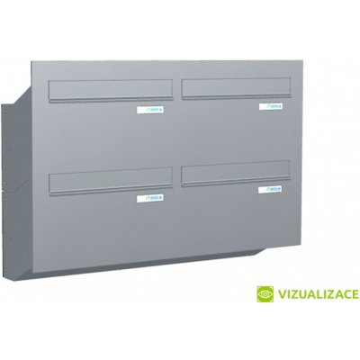 Poštovní schránka D-247 - pro zazdění s čelní deskou - lakovaná - RAL 7035 MAT. - SVĚTLE ŠEDÁ – Hledejceny.cz