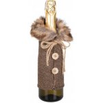 Springos Obal na láhev kabátek s kožíškem – Zboží Mobilmania