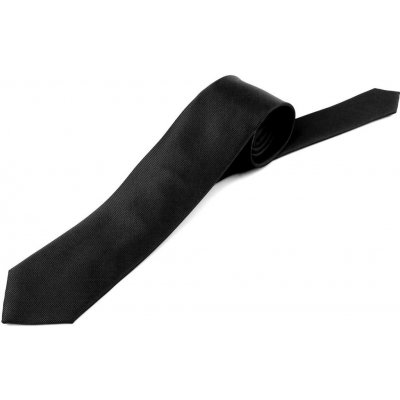 Kravata jednobarevná mikrovlákno černá – Zboží Dáma