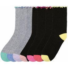 Pepperts Dívčí ponožky s BIO bavlnou 7 párů černá/šedá