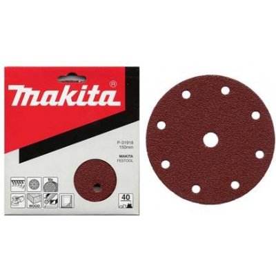 Makita P-31952 brusný papír 150mm 8+1ot K120 10ks