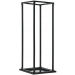 zahrada-XL Stojan na palivové dříví se základnou černý 37x37x113 cm ocel – HobbyKompas.cz