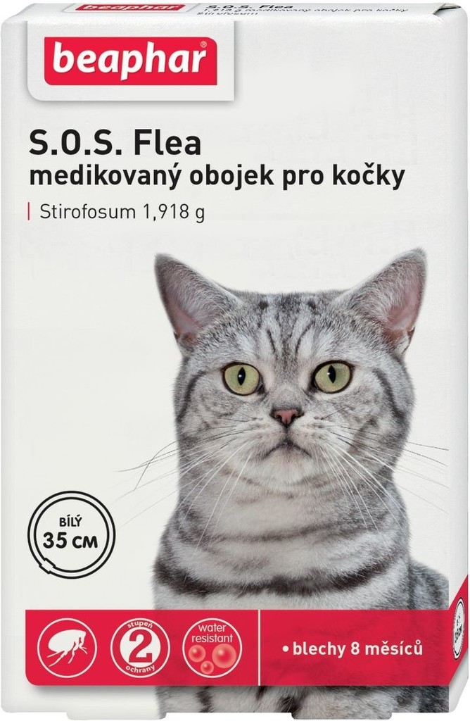 Příslušenství k Beaphar SOS antiparazitní obojek pro kočky 35 cm -  Heureka.cz