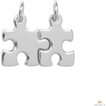 Stříbrný rozlamovací přívěsek puzzle J441391