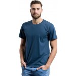 CityZen bavlněné triko pánské AGEN kulatý výstřih modré – Zboží Dáma