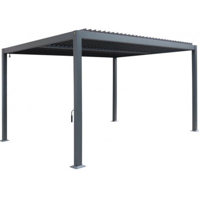 Hespéride Pergola Evonis, hliník/ocel, Gris Graphite, 4 x 3 m – Zboží Mobilmania