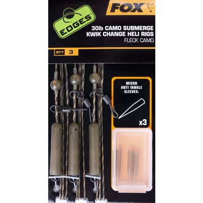 Fox Edges Hotové montáže Camo Submerge Heli Rigs Kwik Change Kit 30 lbs 3 ks – Zboží Mobilmania