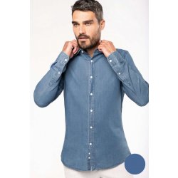 Kariban pánská džínová košile Chambray modrá