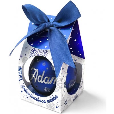 Nekupto Vánoční koule se jménem Adam svítící skleněná 5,8 cm – Zboží Mobilmania