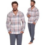 Strong pánské pyžamo dlouhé propínací šedé – Zboží Dáma