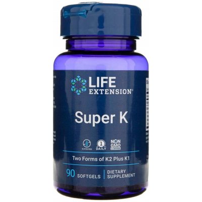 Life Extension Super K Vitamin K1 K2 MK-4 and MK-7 90 softgel kapslí – Zbozi.Blesk.cz