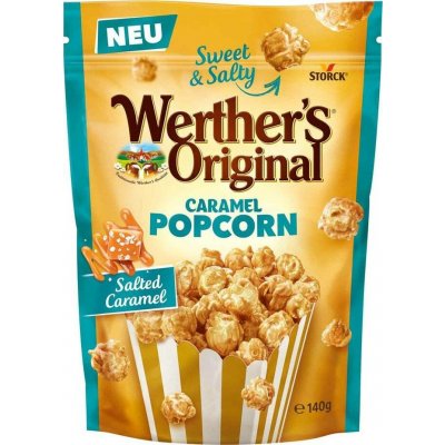 Werther's Original - popcorn a preclíky - slaný karamel, 140 g – Zboží Dáma