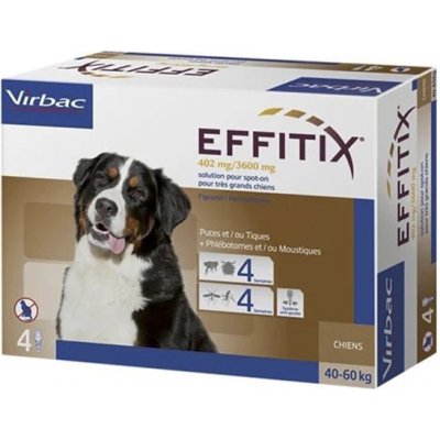 Effitix Spot-on XL pro psy 40 - 60 kg 4 x 6,6 ml – Zboží Mobilmania