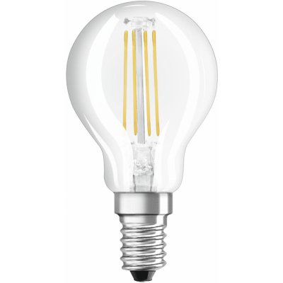 Osram LED žárovka LED E14 P45 4,8W = 40W 470lm 4000K Neutrální bílá 320° Filament Stmívatelná SUPER STAR – Zboží Mobilmania