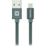 Swissten 71523302 USB 2.0 typ A na Lightning, USB 2.0, zástrčka A - zástrčka Lightning, opletený, 2m, šedý – Hledejceny.cz