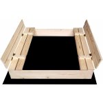 ELIS DESigN Pískoviště dřevěné s krytem/lavičkami předvrtané impregnované premium varianta: impregnované – Zboží Dáma