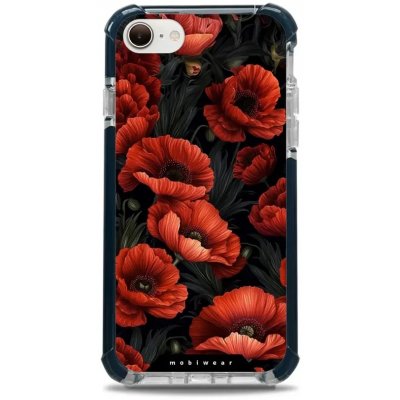 Mobiwear MagSafe Elite Bumper Apple iPhone 7 / 8 / SE 2020 / SE 2022 - D006D Temné červené květy – Zbozi.Blesk.cz