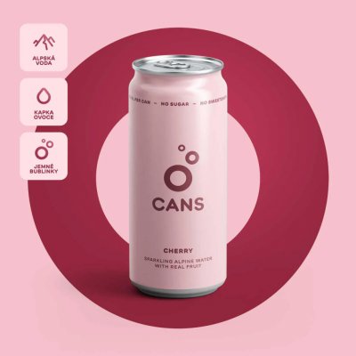 Cans s příchutí višně a třešně bez cukru bez sladidel 24 x 330 ml – Hledejceny.cz