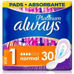 Always Platinum Normal Velikost 1 hygienické vložky s křidélky 30 ks – Zboží Mobilmania
