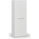 Primo Kancelářská skříň s dveřmi WHITE, 2128 x 800 x 420 mm, bílá – Sleviste.cz