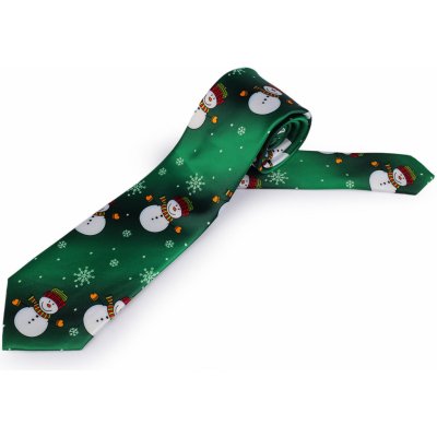 Saténová vánoční kravata 2 zelená – Sleviste.cz