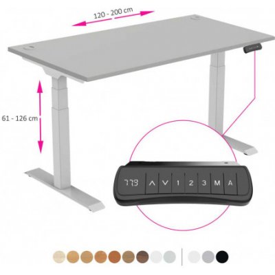 Ergo Interier Sky 120-200 x 80 cm šedý / šedý – Zboží Mobilmania