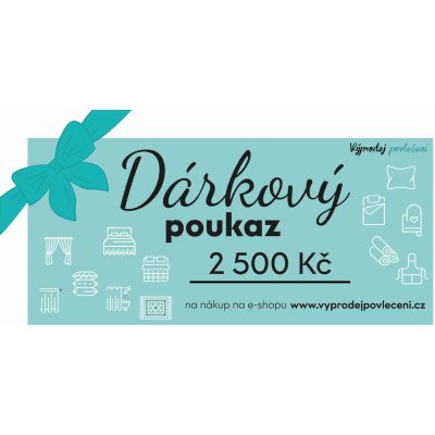 Textilomanie Dárkový poukaz na 2500 Kč Forma poukazu: Elektronický