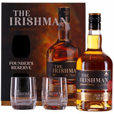 The Irishman Founder's Reserve 40% 0,7 l (dárkové balení 2 sklenice)