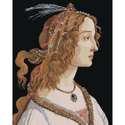 Diamondi Diamantové malování PORTRÉT DÁMY SANDRO BOTTICELLI 40 x 50 cm vypnuté plátno na rám – Hledejceny.cz