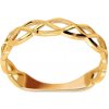 Prsteny iZlato Forever Prsten ze žlutého zlata s proplétaným vzorem IZ15707