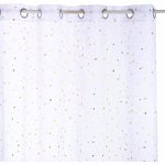 Atmosphera Závěs se zlatými hvězdy, 140 x 240 cm, bílý 127188 bílá – Zboží Mobilmania
