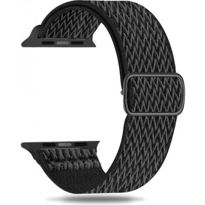 eses Nastavitelný nylonový elastický loop řemínek pro Apple Watch 42mm/44mm/45mm/49mm Barva: černá