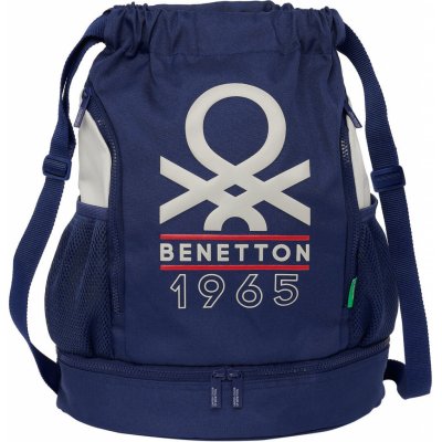 Benetton Varsity šedý námořnický modrá