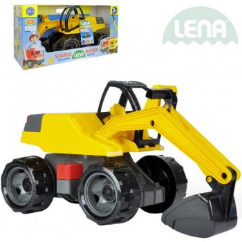 Lena Bagr žlutočerný Giga Trucks plast 80 cm