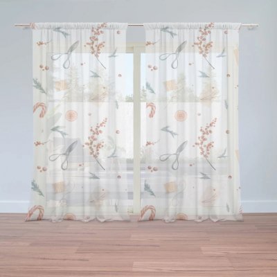 Sablio Záclony Sváteční dílna: 2ks 150x250cm – Hledejceny.cz
