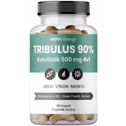 MOVit TRIBULUS 90% Kotvičník 500mg 4v1 90 kapslí