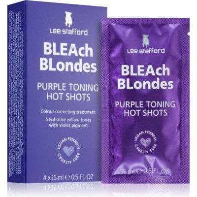 Lee Stafford Bleach Blonde Purple Reign Hot Shots tónovací kúry 4 x 15 ml