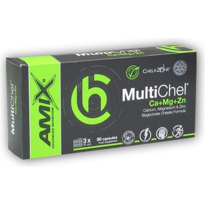 Amix ChelaZone MultiChel Calcium + Magnesium + Zinc 90 kapslí – Zboží Mobilmania