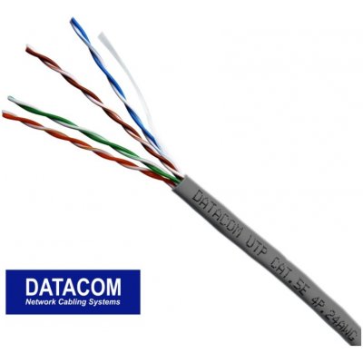 Datacom 1150 UTP lanko CAT5E PVC, 305m, šedý – Hledejceny.cz