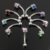 Piercing Šperky4U piercing do obočí zirkon OB01078-A