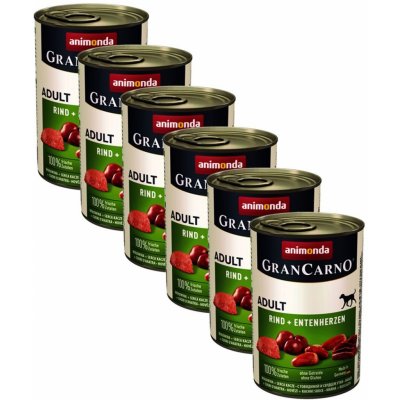 Animonda Gran Carno Original hovězí & kachní srdce 6 x 400 g – Hledejceny.cz