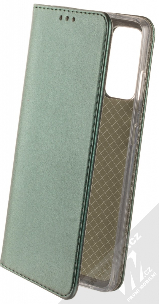Pouzdro 1Mcz Magnetic Book Samsung Galaxy S20 FE, Galaxy S20 FE 5G tmavě zelené