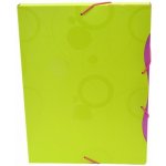 Karton P+P Duo Colori archivační krabice s gumou růžová zelená A4