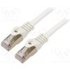 síťový kabel Gembird PP6A-LSZHCU-W-5M Patch, S/FTP, 6a, drát, Cu, LSZH, 5m, bílý