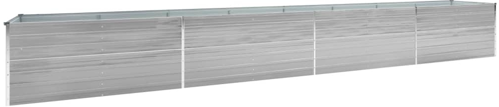 VidaXL Vyvýšený záhon pozinkovaná ocel 600 x 80 x 45 cm šedý