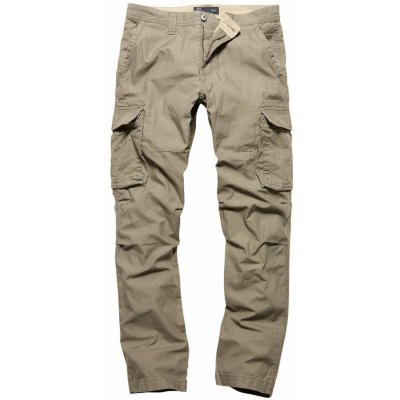 Kalhoty Vintage Industries Reef olivově zelené – Sleviste.cz